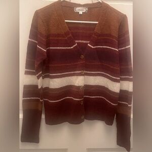 Pink Rose Long Sleeve Button Up Cardigan size Medium